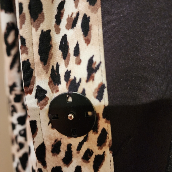 Susan Graver Leopard Print Trench Coat - Picture 3 of 6